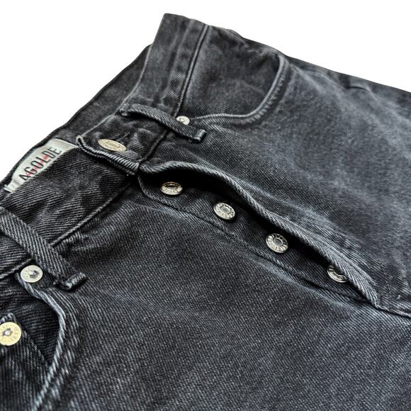 Agolde Parker Vintage Cut Off Short Tidal Black Size 26 High Waisted Summer - Picture 5 of 8